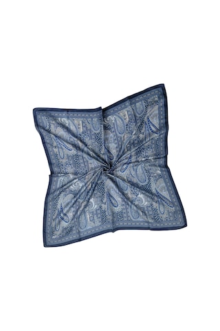 Enba Pamuklu Etnik Desenli Soft Eşarp Lacivert - Indigo