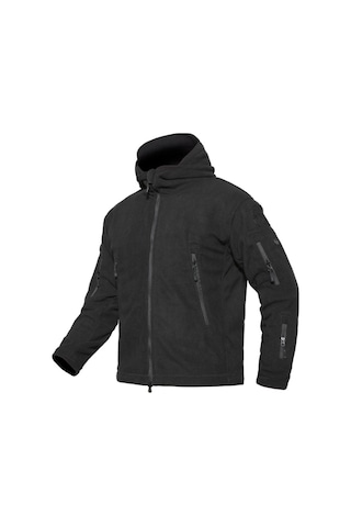 Pasifix Polar Sıcak Erkek Termal Nefes Alabilen Kapüşonlu Palto Siyah