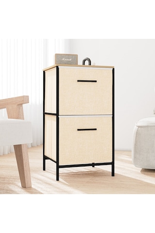 Çok Amaçlı Dolap 2 Çekmeceli Orta Boy Komodin Sehpa Çam 1607