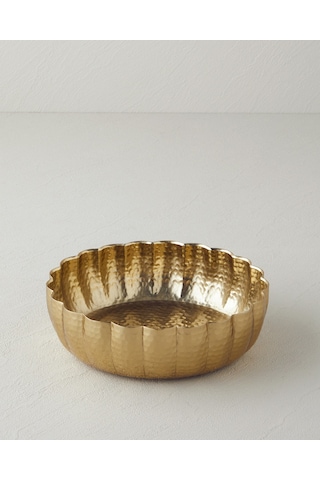 Regina Metal Dekoratif Tabak 18 X 18 X 5 Cm Gold