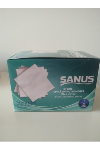 Sanus Steril Emici Spanç Kompres 7.5Cm*7.5Cm