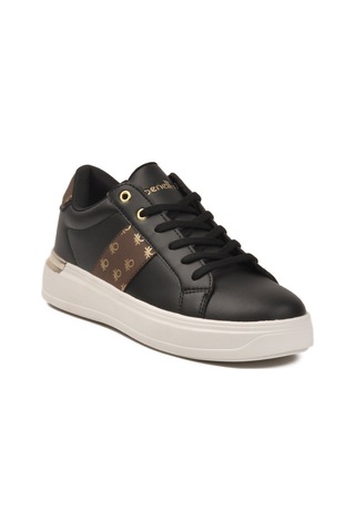 United Colors Of Benetton Siyah Beyaz Bağcıklı Kadın Sneaker Bnı-12132 G Siyah-Beyaz