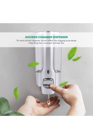 Xiaaokeji Sabunluk, Jel Dispenseri 350ml, Mutfak Şampuan Dispenserleri Gümüş