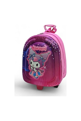 Anaokulu Çekçekli Sırt Çantası 3d Kabartmalı Kreş Kız Çocuk Çantası Kuromi