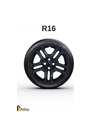 Renault Clio 16'' İnç Jant Kapağı 4 Adet Siyah S106