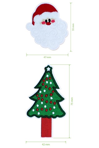 Pin Your Patch New Year Christmas Yeni Yıl Patch Set Patch Yama Seti Şarap Kırmızı