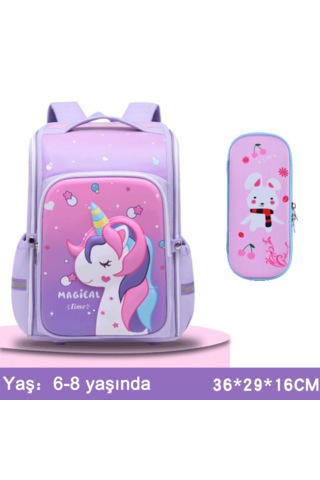 Ecoronicword Unicorn Sırt Çantası Küçük Okul Çantası Kalem Kutusu