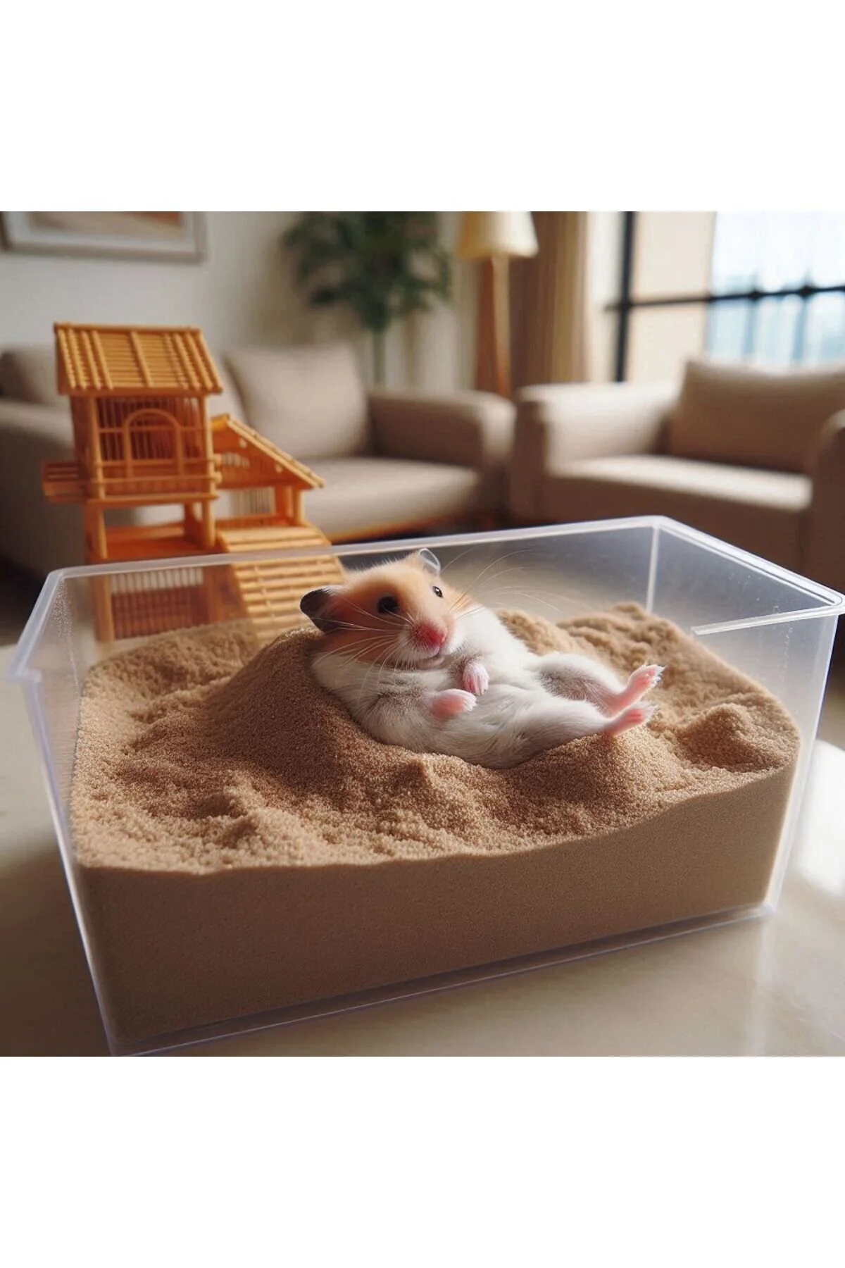 Hamster Banyo Kumu Yarım Kg Deri Ve Tüy Sağlığı Hamster