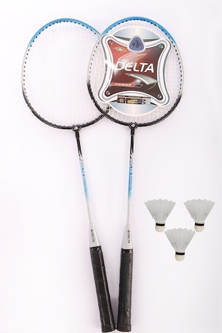 Delta Çiftler için Badminton Raketi 2Adet -Badminton Topu 3 Adet -Deluxe Badminton Çanta Seti
