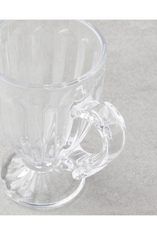 Tuko Cam 4 Lü Ve Kulplu Çay Bardağı 90 Ml Şeffaf Şeffaf