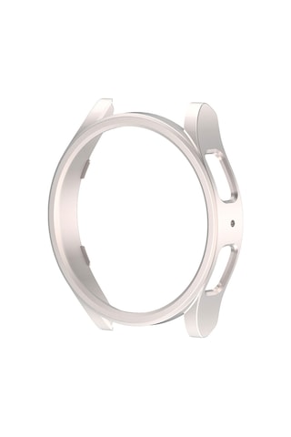 Samsung Uyumlu Galaxy Watch 6 44mm Sert Pc Kasa Koruyucu Mtr Watch Gard 16 - Starlight