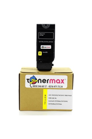 Tonerturk Lexmark Cs720-74C5Sy0 Sarı Uyumlu Toner Yüksek Kapasiteli