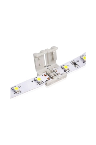10 Mm Tek Renk Şerit Led Birleştirme Aparatı Lehimsiz 2 Pin 10 Adet