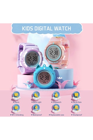 Mufunye Erkek Çocuklar İçin Su Geçirmez Silikon Nfc Akıllı Saat, Dıy Kreatif Outdoor Spor Kilidi Ve Kartun Askı Eşyası Diğer