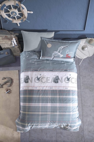 Zebra Casa Dreamy Mürdüm Comforter Yatak Örtüsü Seti Mavi
