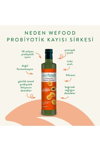 Wefood Probiyotik Kayısı Sirkesi 250 Ml 8683347037353