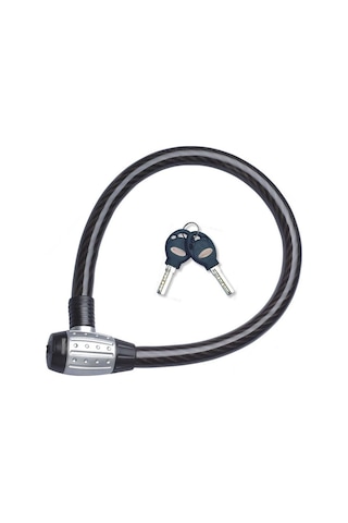 Zhongli Bisiklet Kilidi Halat Kilit Şifreli Anahtarlı 25x150 Siyah