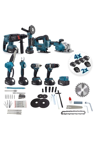 Chelikbei 36V Akülü Vidalama Seti 9'lu Mavi