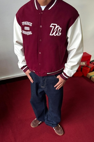 Flaw Fierce Baskılı Kolej Ceket-28538 Bordo