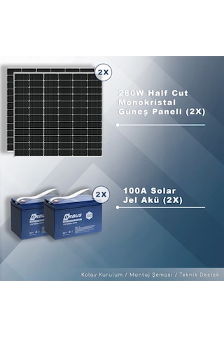 Matech 2 kW Solar Paket Sistem (2000W/Gün)
