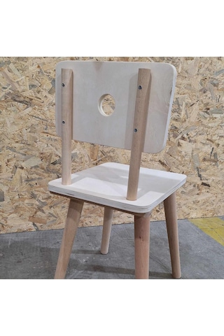 Çocuk Sandalye Ayaklar Kayın Ağacı ,birleşim Yerleri Metalden Ahşap