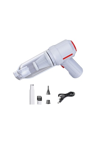 CBTxGlobal Suıtu St-6629 3 In 1 5500pa Araba Kablosuz Elektrikli Süpürge Üfleme Emme ve Pompalama 3 Mod Beyaz - Usb Kablosu