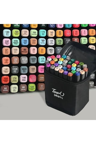 36 Lı Profesyonel Marker Boya Kalem Seti Çantalı