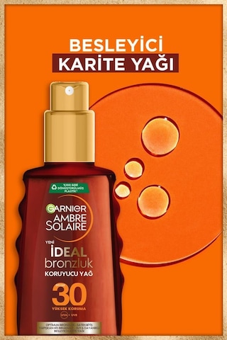 Garnier Ambre Solaire Bronzlaştırıcı Koruyucu Yağ SPF 30 150 ML