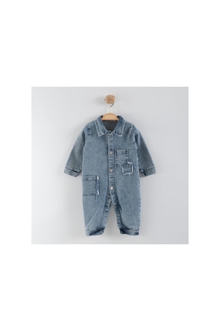 Primula Studio Necixs Belgrad Bebek Kot Tulum Açık Mavi - %100 Pamuklu Denim Bebek Bahçıvan Tulum Acık Mavi Acık Mavi