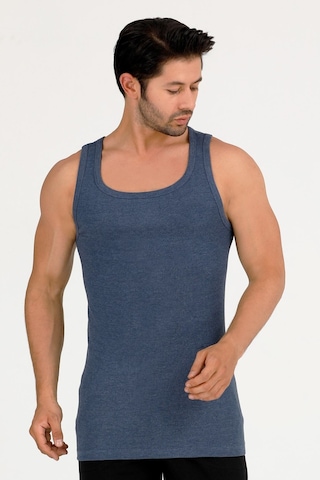 Sensu Erkek Atlet Penye Ribana 2'li Paket Set Jeans Melanj Eat7001 Jeans Melanj