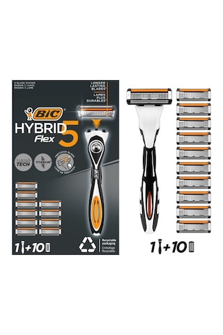 Bic Flex 5 Hybrid Tıraş Bıçağı + Yedek Başlık 10'lu