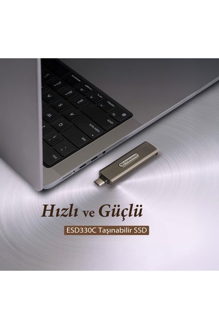 Transcend TS2TESD330C 2 TB Type-C Gizlenebilir Başlıklı Taşınabilir Disk