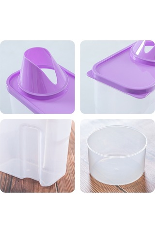 Sones 3l Ev Plastik Şeffaf Çamaşır Tozu Saklama Kutusu Saklama Kabı Yeşil