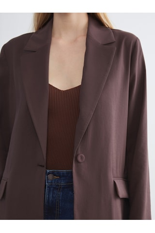 Lcwaıkıkı Classic Kahverengi Gabardin Kadın Blazer Ceket