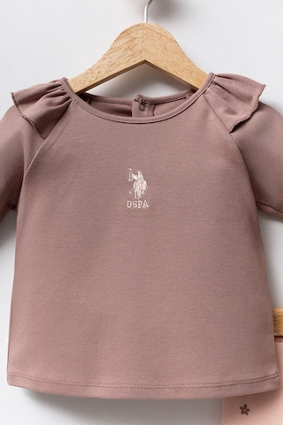 U.S. Polo Assn. Kız Bebek Kahverengi Takım Kahverengi