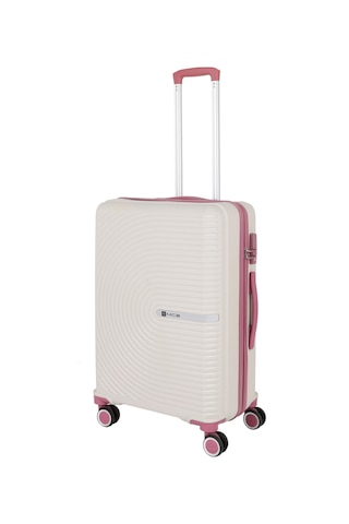 Mçs Polipropilen Valiz V374 65 Cm S21yy100000665 00434 Kemik/koyu Pudra Kemik - Pembe