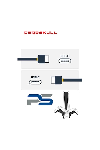 Ps5/ps5 Slim/ps5 Pro Uyumlu 3m Type-c Type-c Joystick Şarj Data Kablosu Siyah