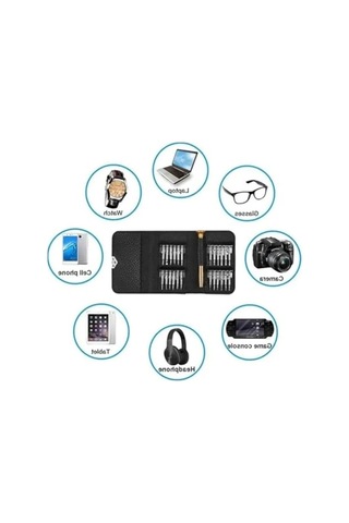 25 Parça Telefon, Saat Ve Bilgisayar Tamiri İçin Deri Cüzdan Kılıflı Set