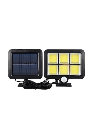 Özel Üretim Dış Mekan Güneş Enerjili 120 Cob Led Solar Panelli 3 Modlu Duvar Lambası