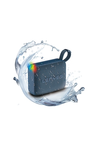 Lenyes S216 Su Geçirmez Özellikli Rgb Işıklı Askılı Mini Bluetooth Speaker Hoparlör V5.3 Mavi