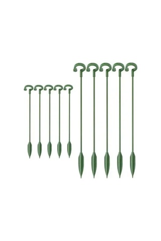 Dofolink Bitki Dik Tutucu, 48cm Plastik Çiçek Ve Çalı Destek Aynaları, Rüzgar/yağmur Koruması, 10 Adet - İç/çerkek Saksı Bitkileri İçin