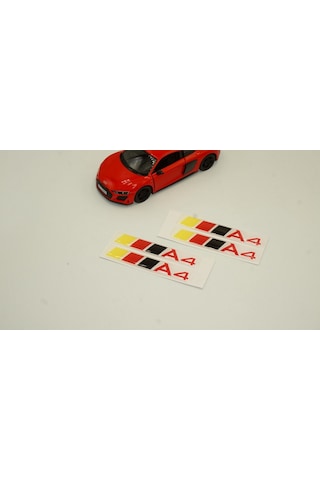 Audi A4 Logo Motor Kapağı Damla Silikon Plaka Logo Arma Amblem Ye