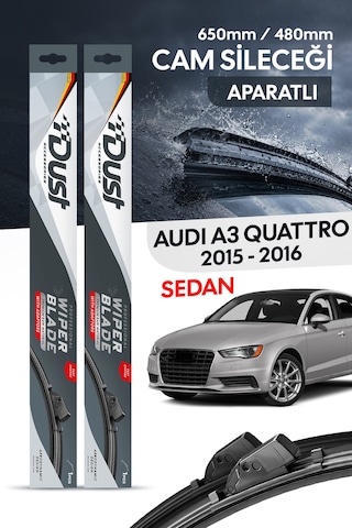 Audi A3 Quattro Sedan 2015-2016 Uyumlu Silecek Takımı 650mm/480mm S13
