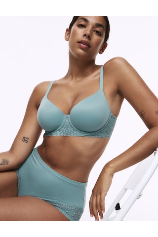 Marks & Spencer Body Soft Destekli T-shirt Sütyeni Mavi