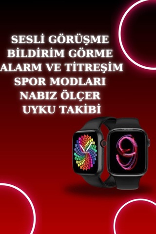 Akıllı Saat Arama Görüşme Bildirim Görme Uyku Ve Zindelik Takibi Nabız Ölçer 3 Kordon li