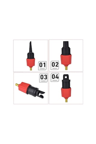 Diğer 4'lik Şişme Kayık Pompa Adaptörü 1 Arada Vana, Hava Yatağı Şişirme Aleti