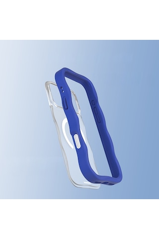 Apple Uyumlu iPhone 17 Pro Max Kılıf M-safe Şarj Özellikli Youngkit Wave Matte Serisi Kapak Lacivert Lacivert