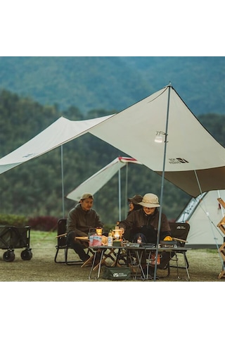 Mobi Garden Hexagon Direkli Canopy Tente 440x440x220cm Bej