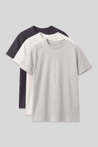 Oversize Fit Baskılı 3lü Paket Antrasit-ekru-taş Erkek Çocuk T-shirt - 11301 Antrasıt-ekru-taş