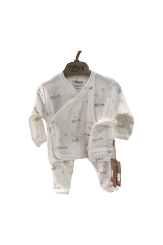 Tiffany Organik 3lü Takım Route-8418 Ekru